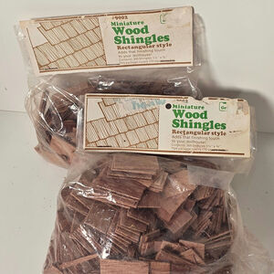 Miniature Wood Retangular 1.5"x.75" Shingles Greenleaf Dollhouse Construction #2